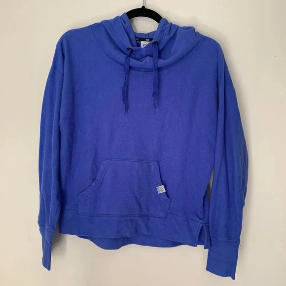 Victoria's Secret Sweaters - Victoria’s Secret VSX Hoodie Women’s XS Blue Fleece Pullover Long Sleeve